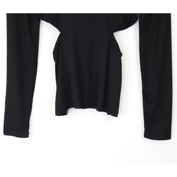 NWT Lovers + Friends Isana Turtleneck Cut Out Long Sleeve Top Black Small - Picture 9 of 9